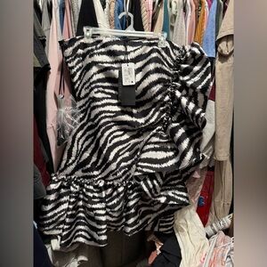 Cavalli zebra dress xl nwt